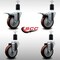 Service Caster 4'' SS Maroon Poly Swivel 1-1/2'' Expanding Stem Caster Set 2 Total Lock Brakes, 4PK SCC-SSEXTTL20S414-PPUB-MRN-2-S-2-112 - alternate 5